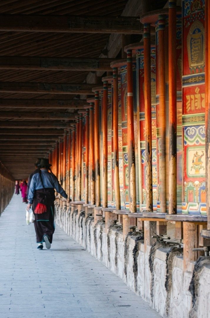 Travellers on the Tibetan plateau